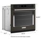KitchenAid 30" Single Wall Oven with Air Fry Mode in Black Stainless Steel and PrintShield, , large