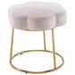 Linon Home Decor Seraphina Vanity Stool with Pink Cushion in Gold, , large