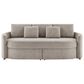 Lifestyle Solutions Beckett Stationary Storage Sofa in Taupe, , large