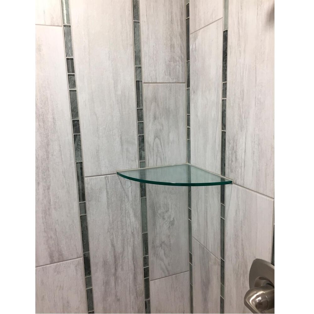 Design Finishes 9x9 Glass Corner Caddy, , large