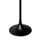 Leisuremod LeisureMod Verve Collection Modern Bar Height Table Black Base with 27 Round Marble White Sintered Stone Top, , large