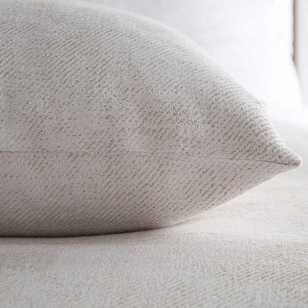 Ann Gish Chino 22" x 22" Square Throw Pillow in Pearl, , large