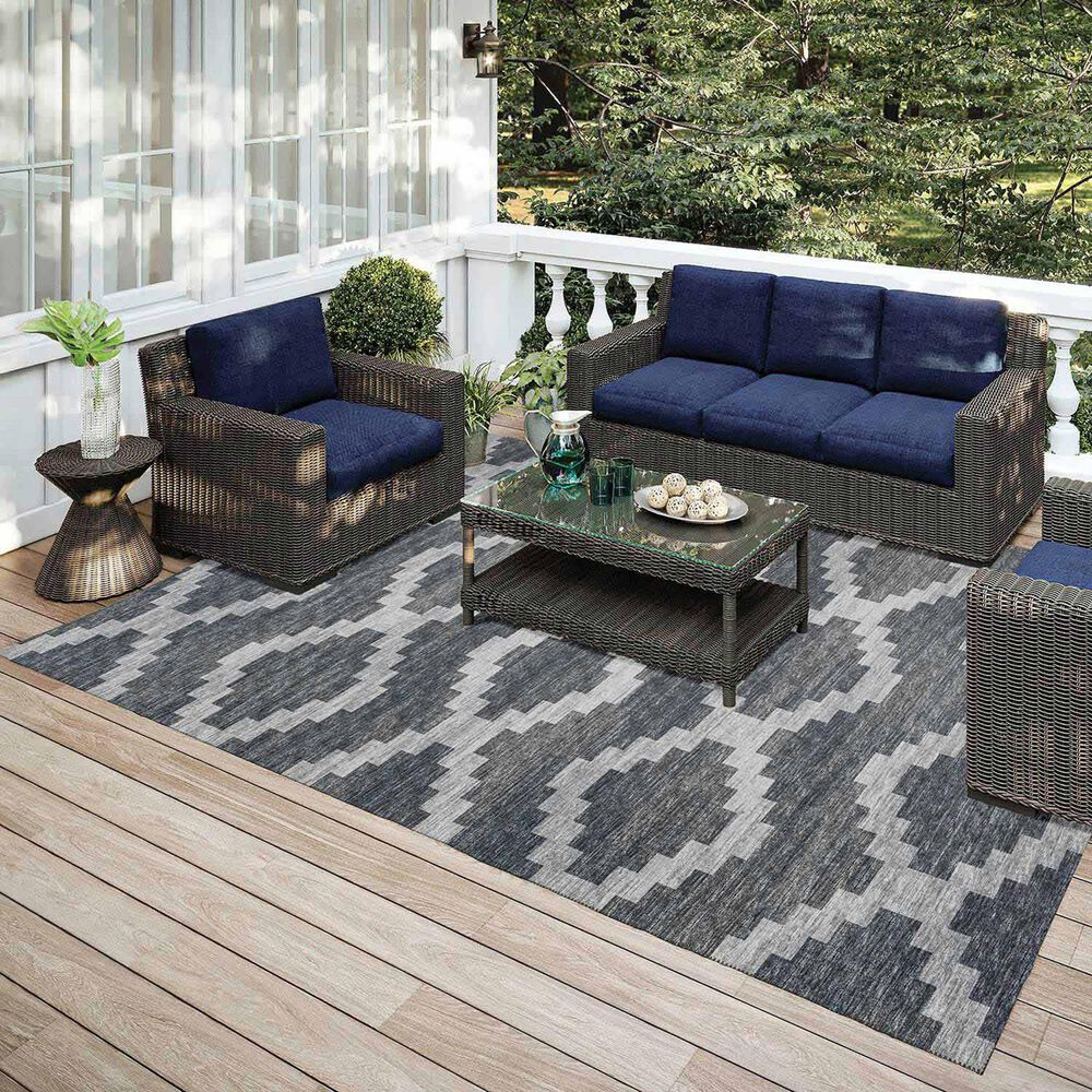 Dalyn Rug Company Sedona Bohemian 8&#39; x 10&#39; Midnight Indoor/Outdoor Area Performance Rug, , large
