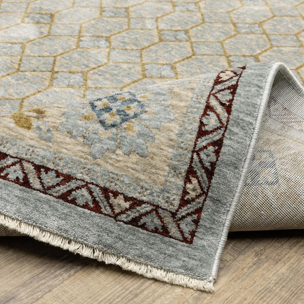 Oriental Weavers Capella Blue and Gold 9&#39;10&quot; x 12&#39;10&quot; Area Rug, , large