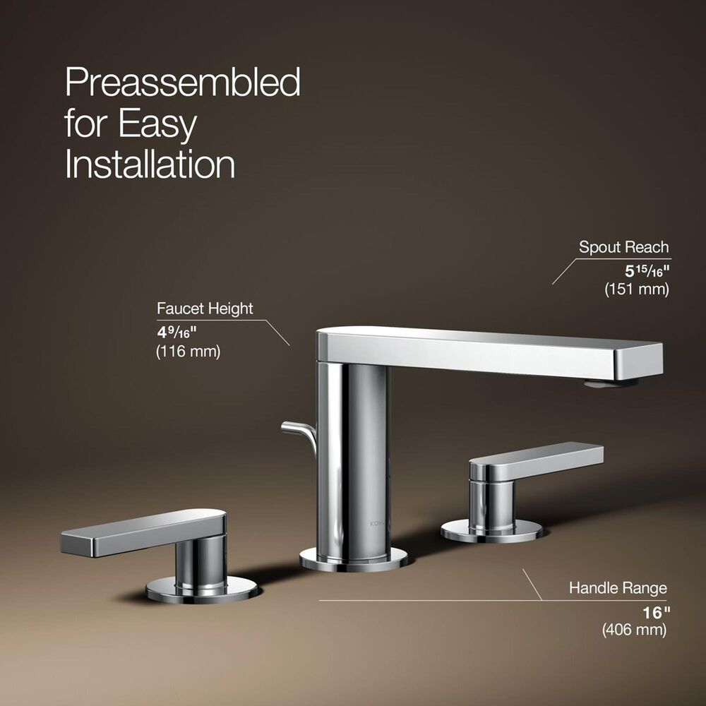 Kohler Composed Widespread Bathroom Sink Faucet in Polished Chrome, , large