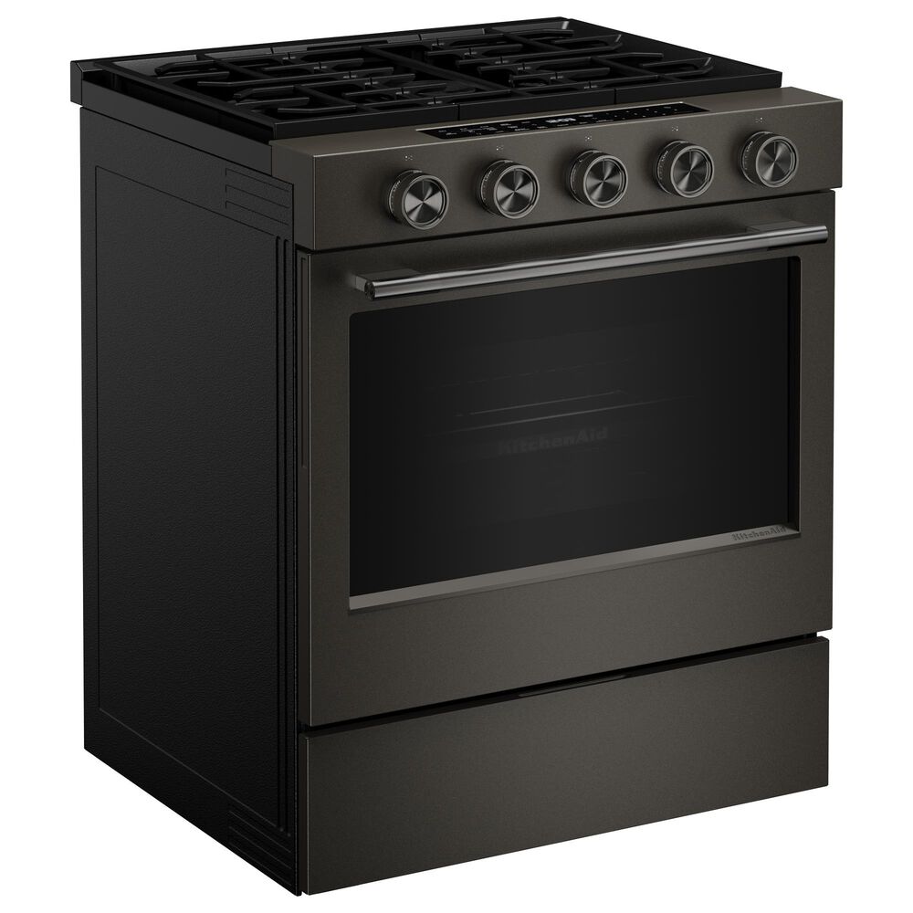 KitchenAid 5 Cu. Ft. Smart Slide-in Gas Range in Black Ore, , large