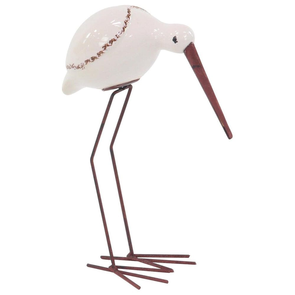 Maple and Jade 3-Piece Bird Decorative Sculpture Set in White and Red-Orange, , large