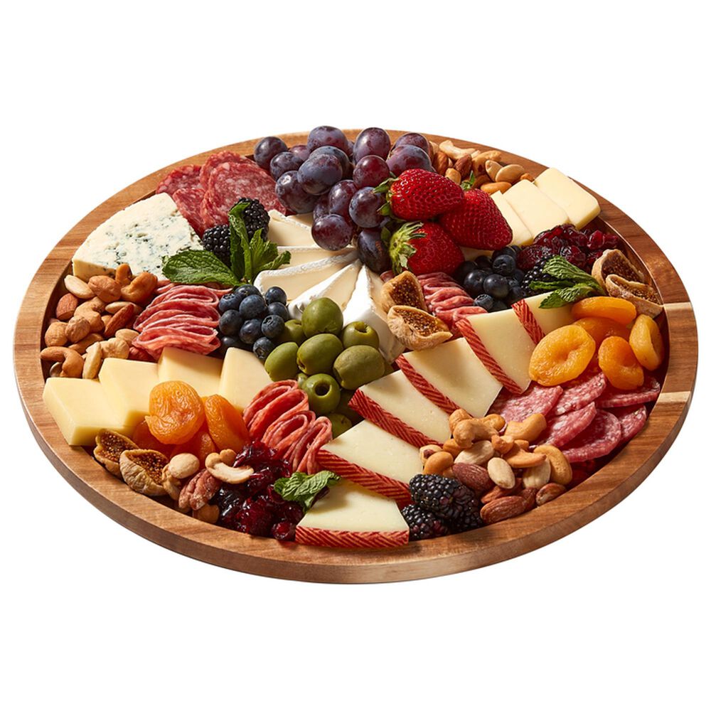 Lifetime Brands Build-a-Board Round Cutting Board with Single Compartment and Locking Lid in Natural and Clear, , large