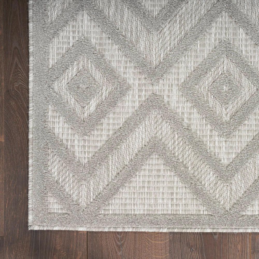 Nourison Versatile 6&#39; x 9&#39; Silver Grey Indoor/Outdoor Area Rug, , large