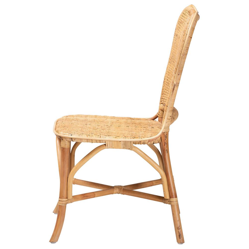 Baxton Studio Irene Side Chair in Natural Brown, , large