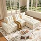 HOMLUX 2-Piece Right Facing Sectional with Chaise in Beige, , large