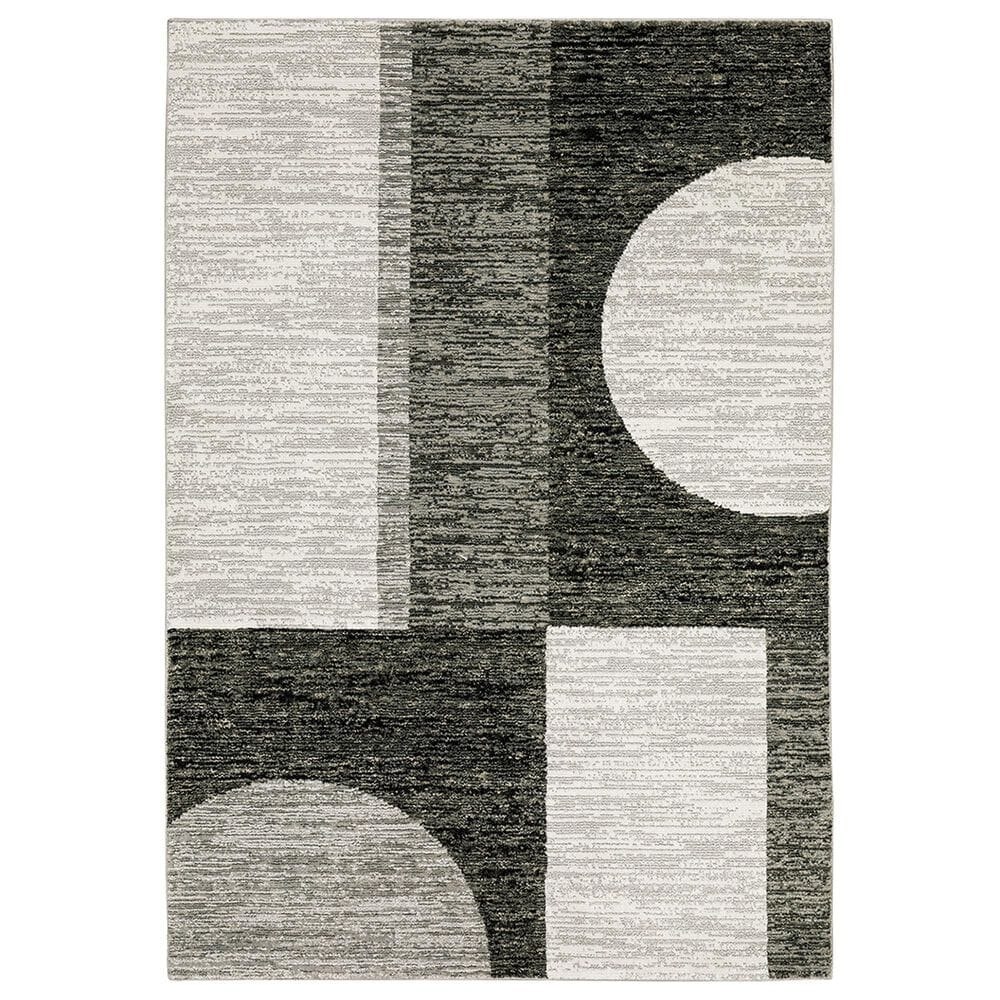 Oriental Weavers Strada 3"3" x 5"2" Charcoal Area Rug, , large