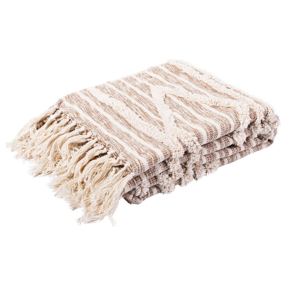 Safavieh Renali 50" x 60" Throw in Ivory and Beige, , large