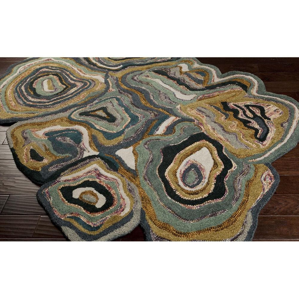 Surya Gypsy GYP-201 8&#39; x 11&#39; Black, Blue and Olive Area Rug, , large