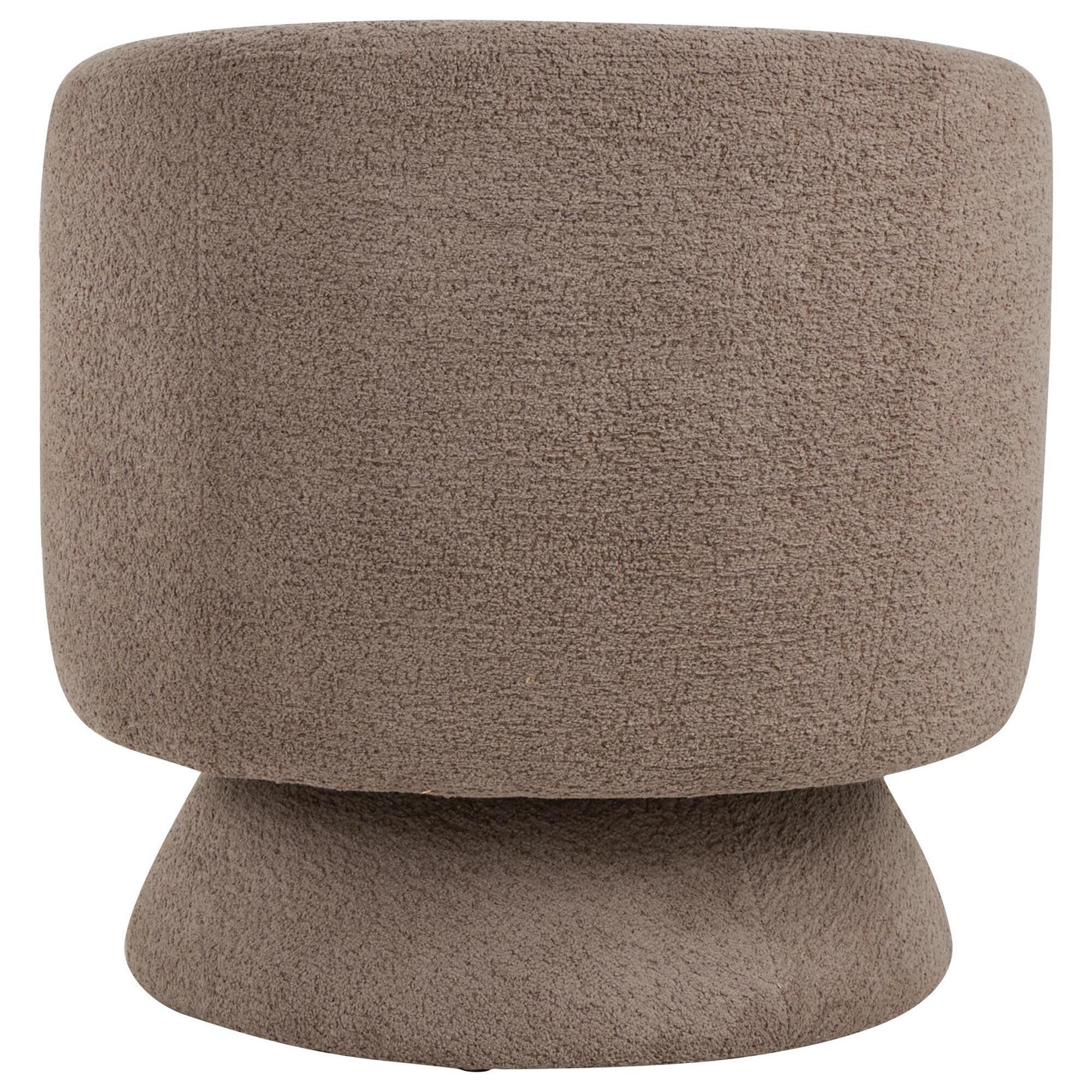 LumiSource Zara Swivel Accent Chair with Pillow in Taupe