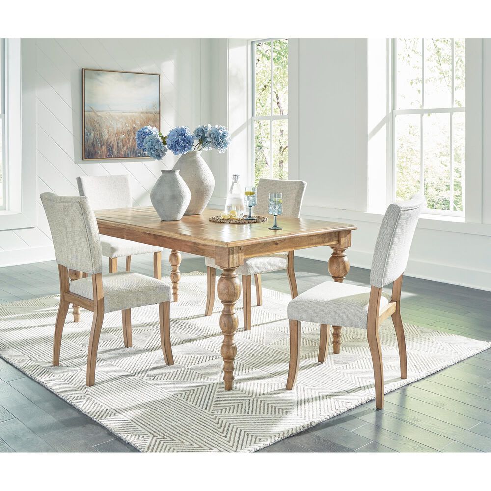 Ashley Rybergston Rectangular Dining Table in Light Brown - Table Only, , large