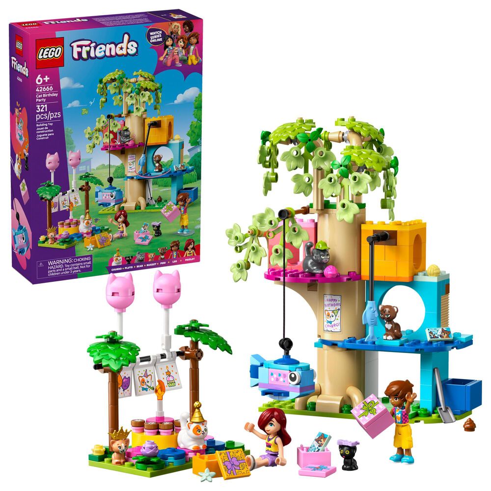 LEGO Cat Birthday Party and Tree House Building Set, , large