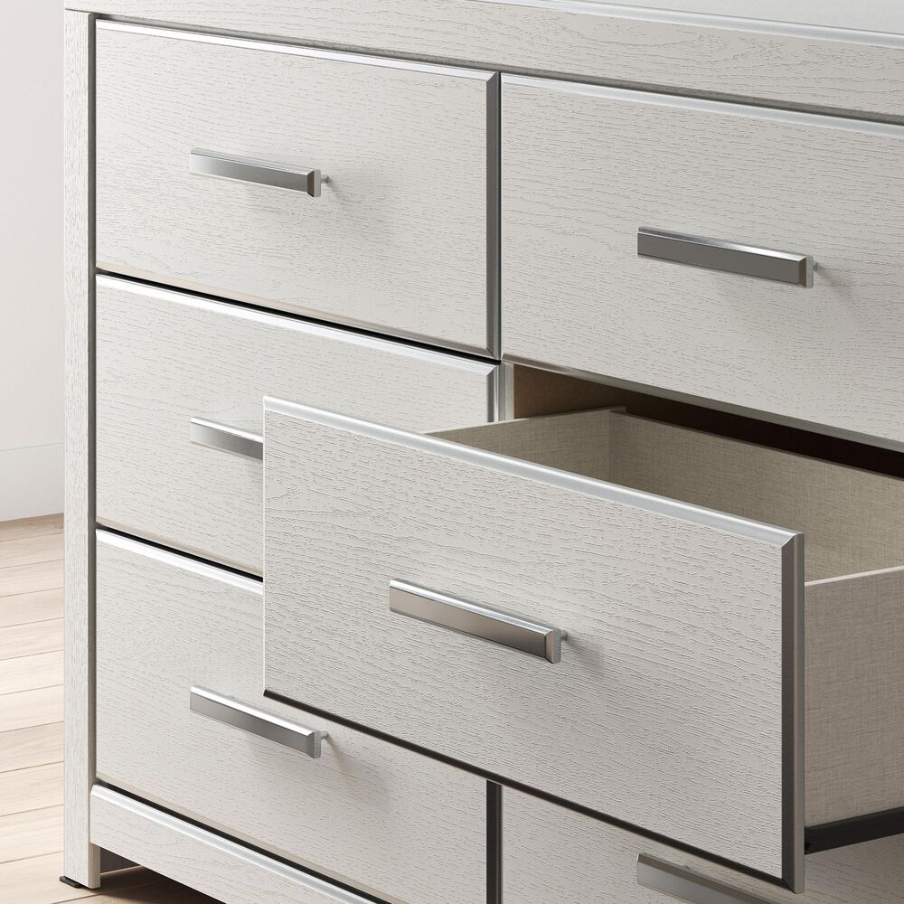 Ashley Zuraleus 3-Piece Queen Upholstered Panel Bedroom Set in Matte White, , large