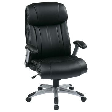 OSP Home Executive Bonded Leather Chair with Black Cushion, , large