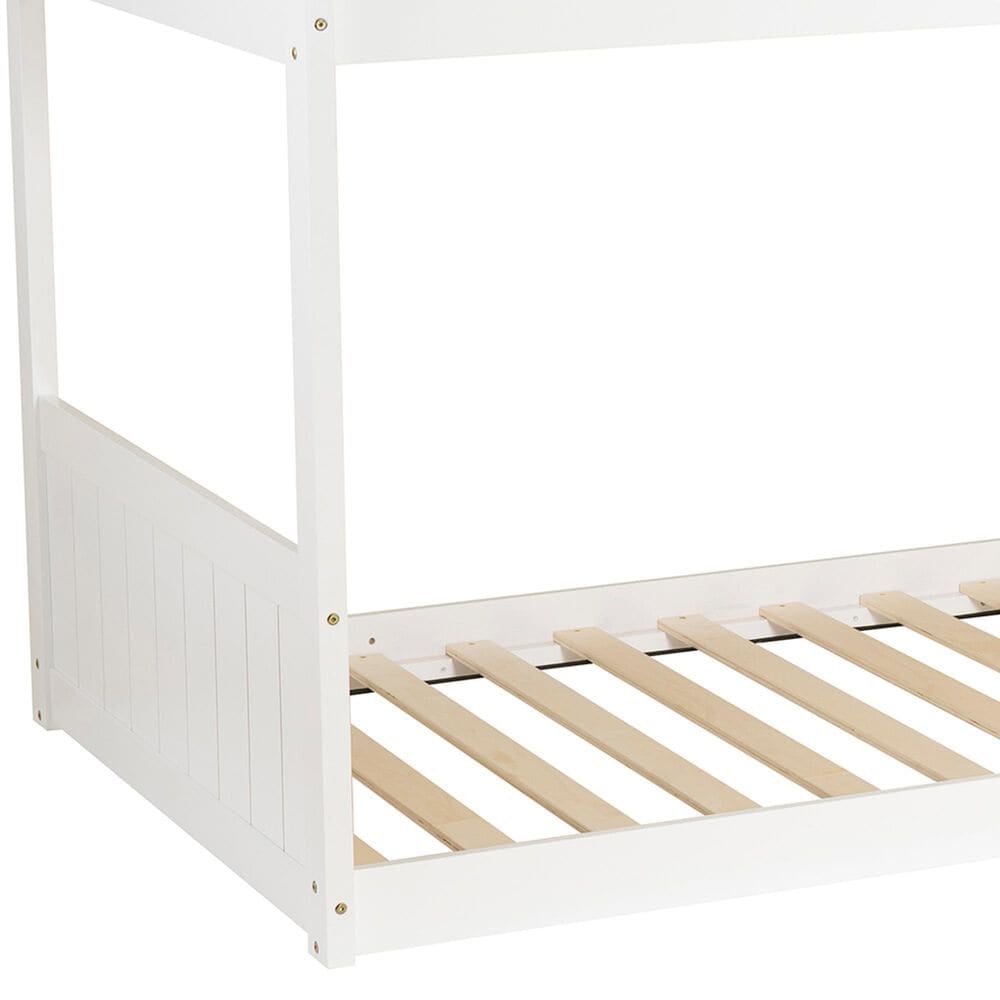 Linden Boulevard Dalton Low Profile Twin Bunk Bed in White, , large