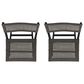 Hearth and Haven Hillside Outdoor Foldable Bistro Chair in Grey and Brown (Set of 2), , large