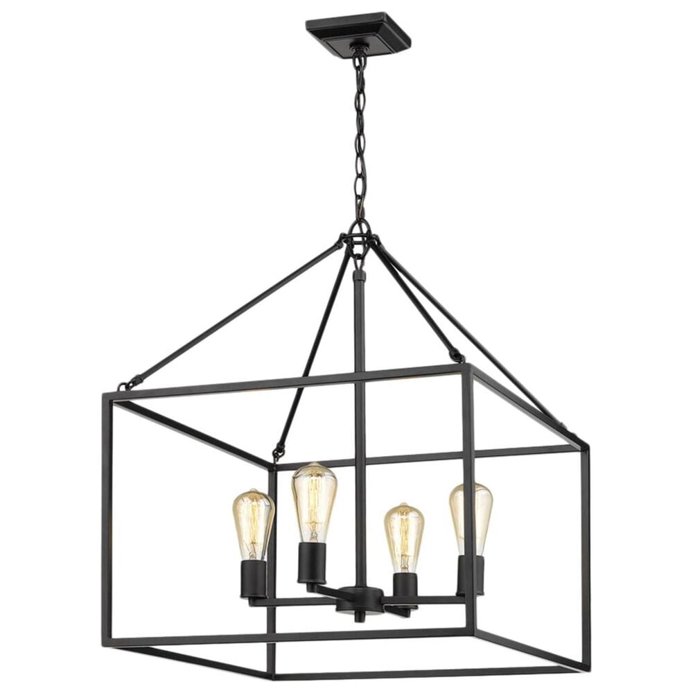 Golden Lighting Wesson 4-Light Chandelier in Black, , large