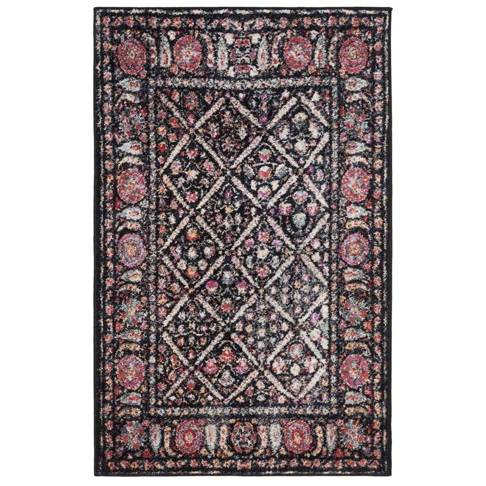 Safavieh Adirondack ADR203Z 3" x 5" Black and Fuchsia Area Rug, , large