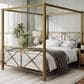 Furniture of America Rosadale Queen X-Cross Canopy Bed in Gold, , large