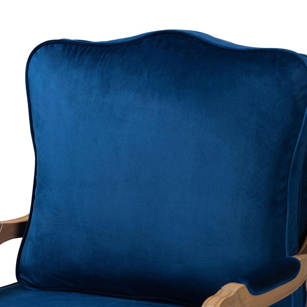 Baxton Studio Jules Accent Chair in Navy Blue, , large