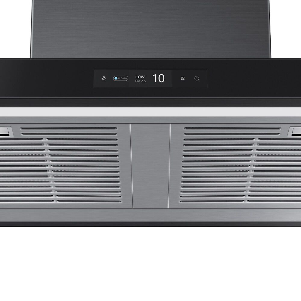 Samsung Bespoke 36&quot; Bespoke Smart Wall Mount Hood with LCD Display in Clean Deep Charcoal and Stainless Steel, , large