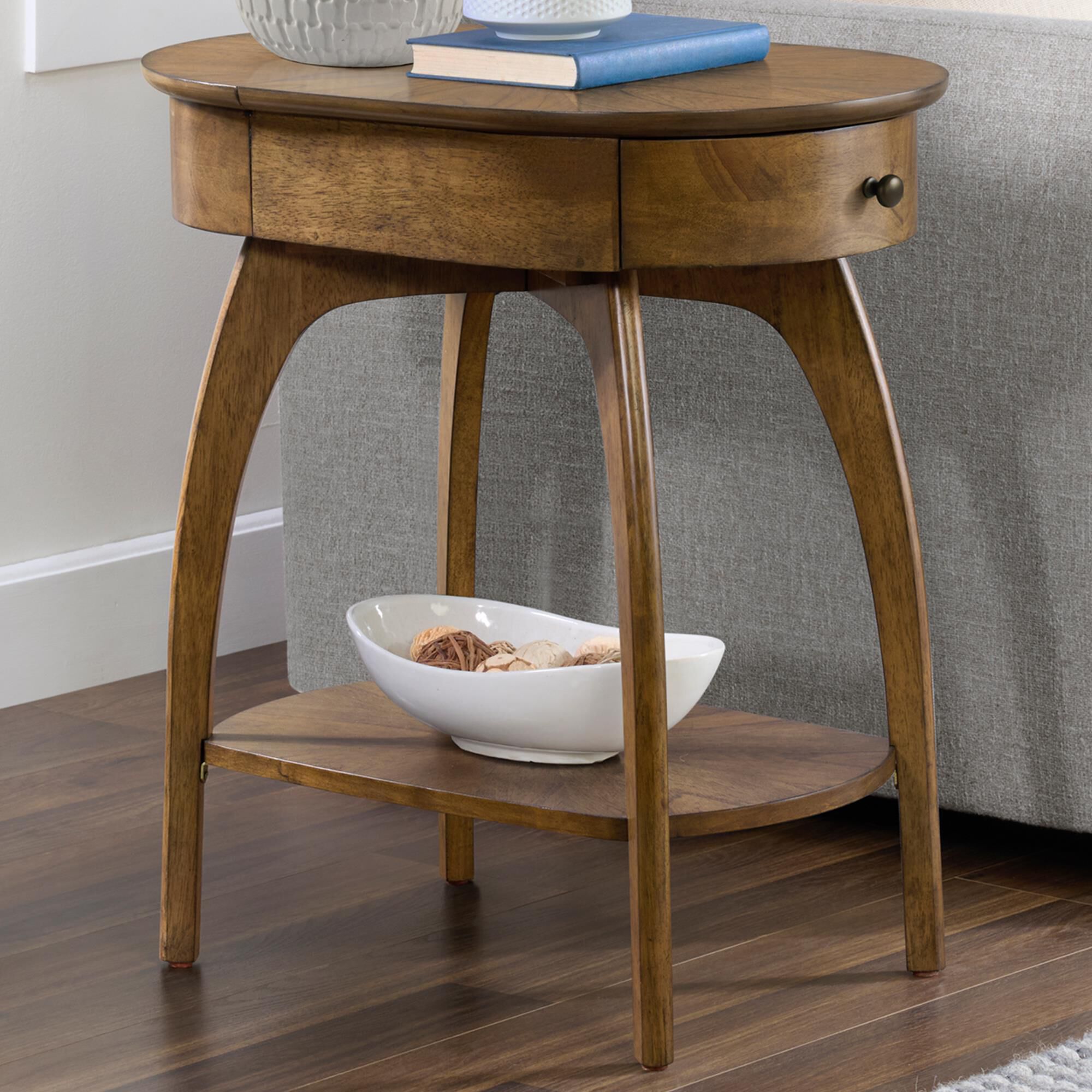 Forma & Co LAX Chairside Table in Nutmeg