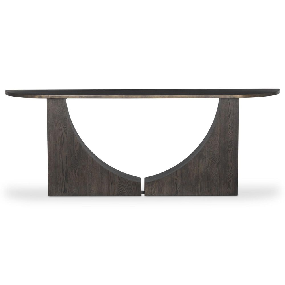 Four Hands Maly Console Table in Coffee Iron and Espresso Oak Veneer, , large