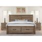 Viceray Collections Cool Rustic King Storage Bed in Stone Grey, , large