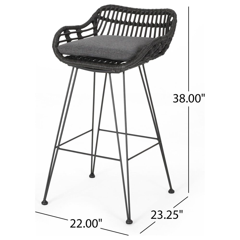Hearth and Haven Dale Bar Stool in Grey &#40;Set of 2&#41;, , large