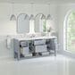 James Martin Vanities Breckenridge 72" Double Bathroom Vanity in Serenity Blue with 3 cm White Zeus Quartz Top and Rectangular Sinks, , large