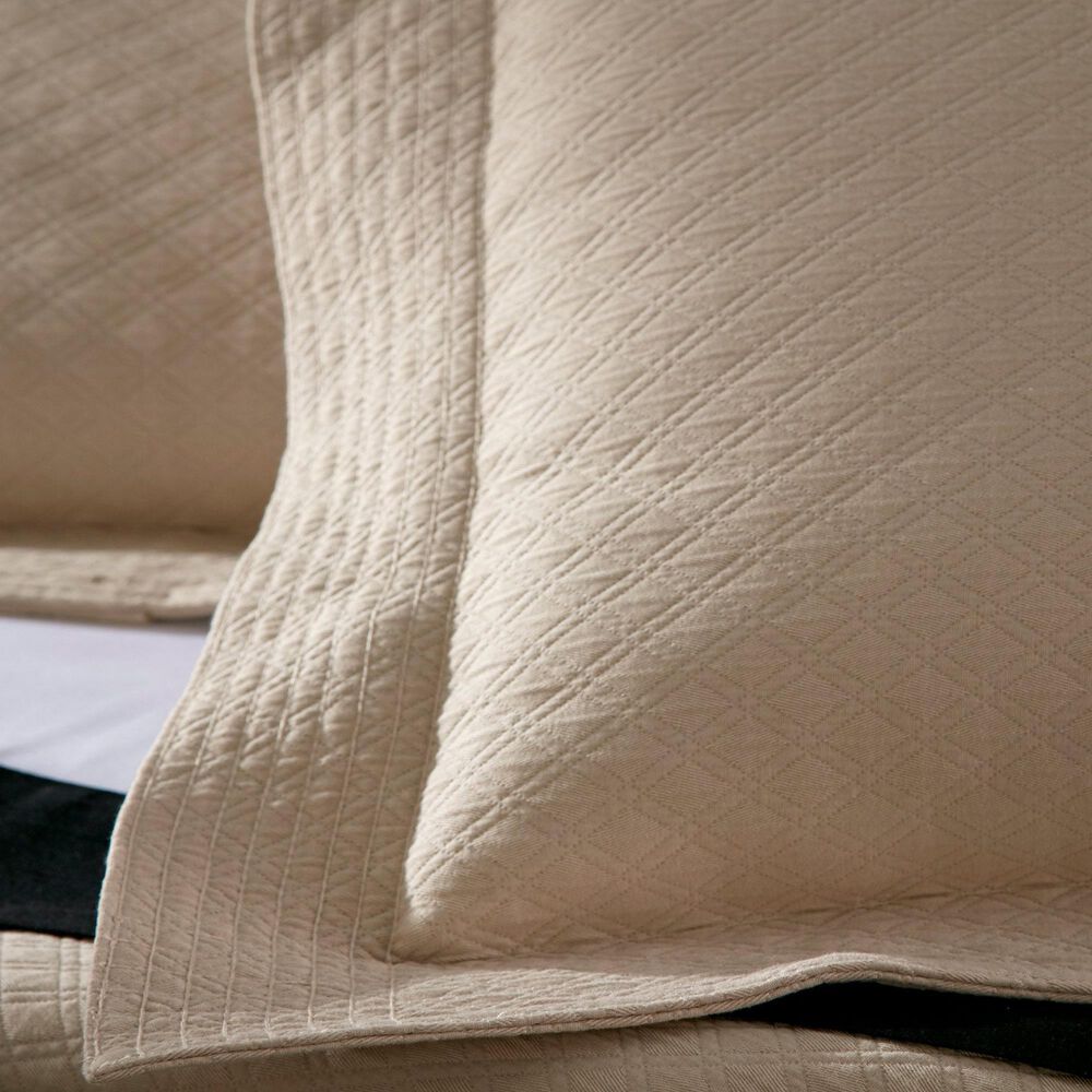 Peacock Alley Alyssa Matelasse King Sham in Flax, , large