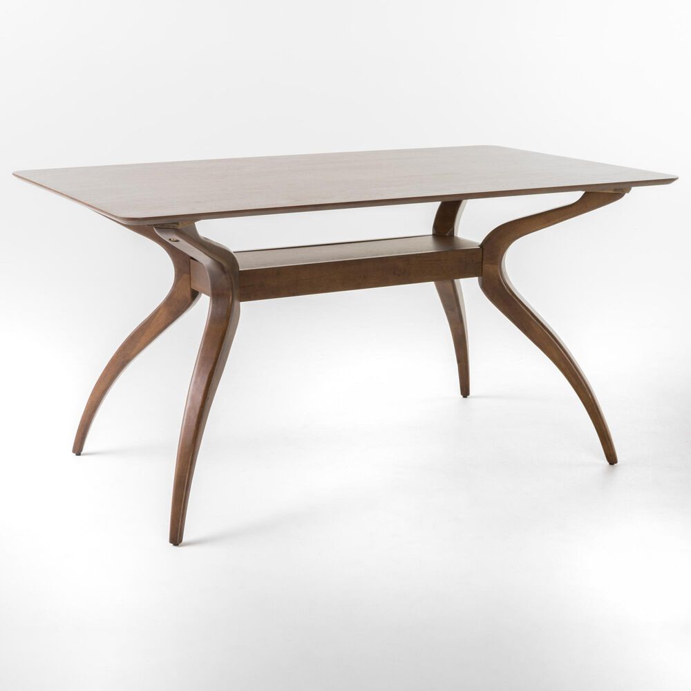 Noble House Salli Dining Table in Natural Walnut - Table Only, , large