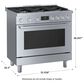 Bosch 36" Freestanding Dual Fuel Range in Stainless Steel, , large
