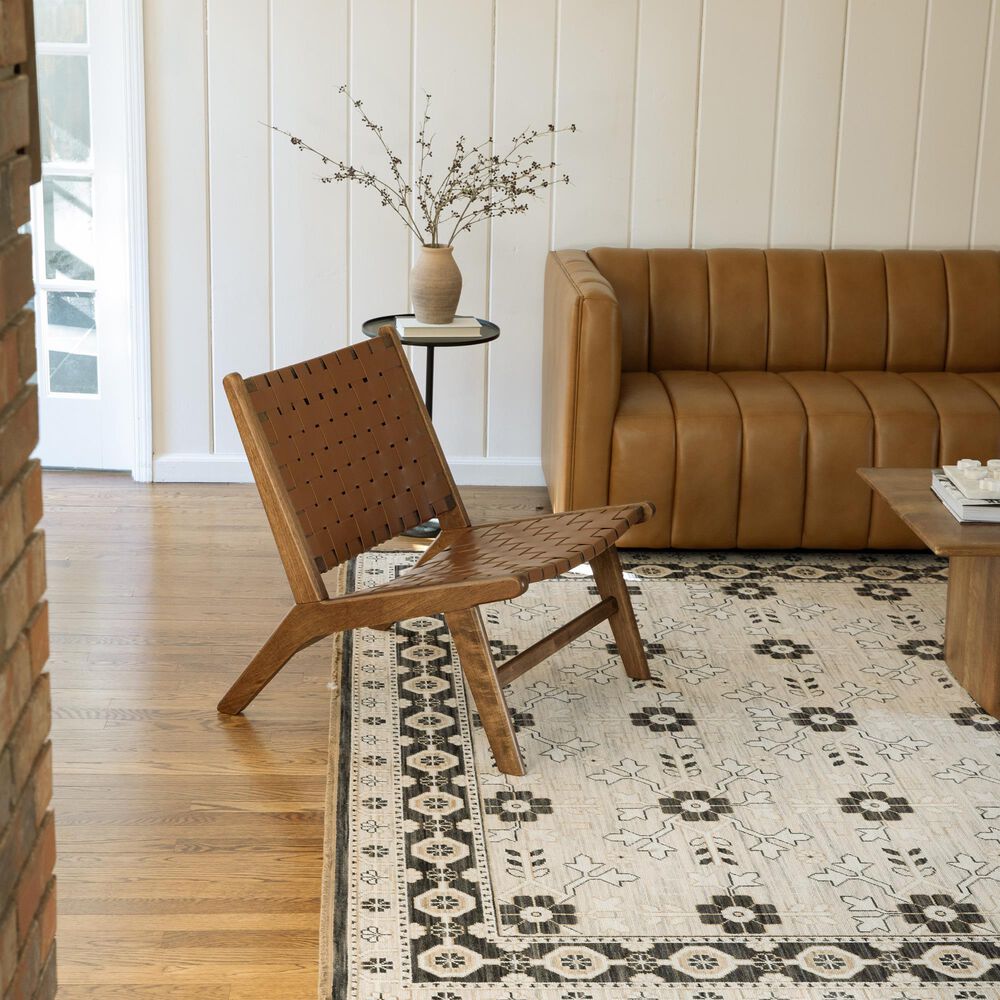 Oriental Weavers Acacia Beige and Black 3'3" x 5' Area Rug, , large