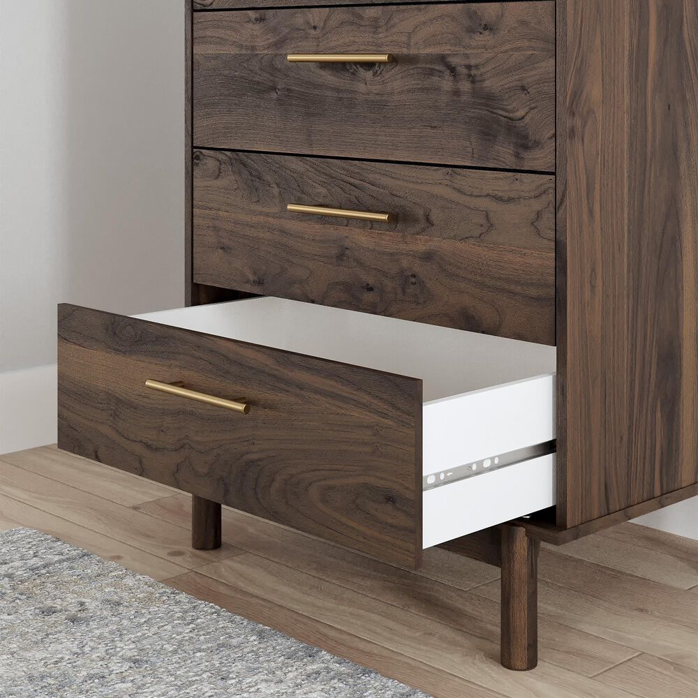 Ashley Calverson 5-Drawer Chest in Mocha, , large