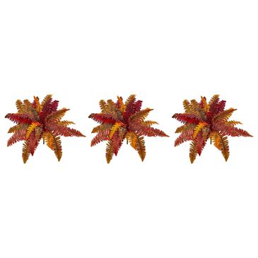 Nearly Natural Inc 20" Autumn Boston Fern Artificial Plant (Set of 3), , large