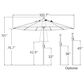 Treasure Garden 9" Umbrella with Black Base in Coal, , large