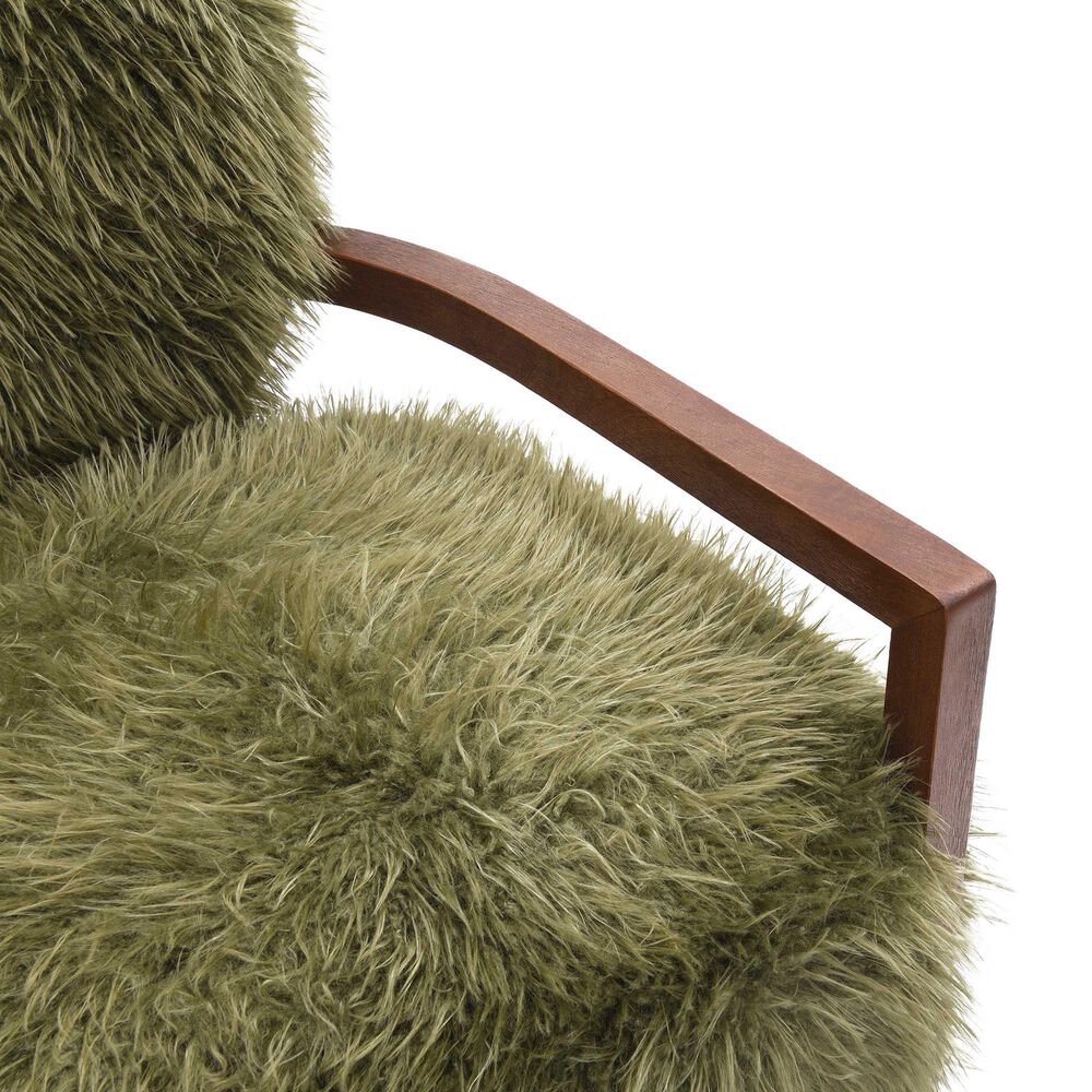 Furniture of America Lumir Long-Haired Accent Chair in Green, , large
