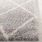 Safavieh Parma Shag PMA515G 9" Square Grey and Cream Area Rug, , large