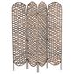 Maple and Jade 4-Panel Partition Room Divider Screen with Cutouts in Matte Copper, , large