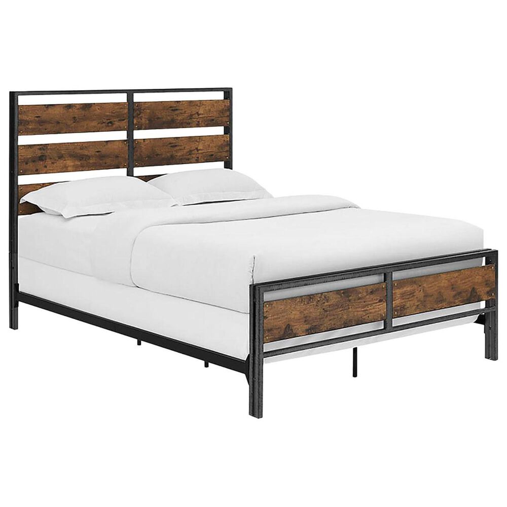 Walker Edison Queen Panel Bed in Bronze NFM