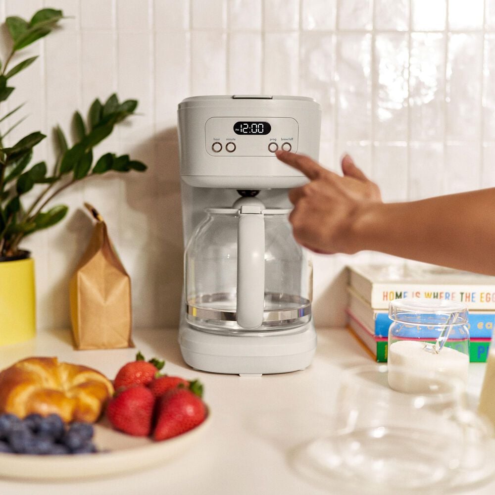 Bella 12-Cup Programmable Coffee Maker in Oatmilk, , large