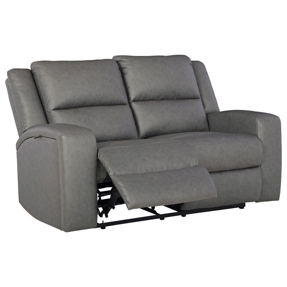 Ashley Brixworth Reclining Loveseat in Slate, , large