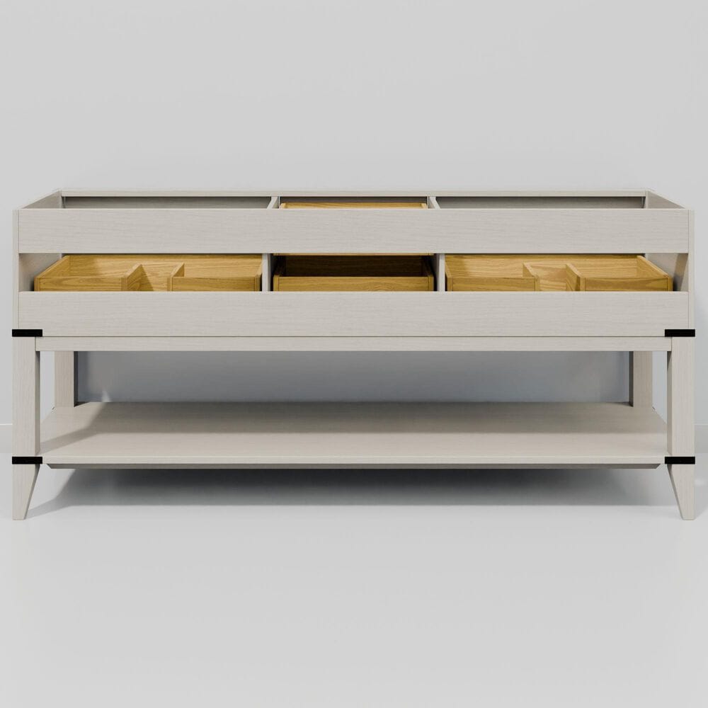 Lexora Home Norwalk 72&quot; Double Bathroom Vanity in White Oak with White Carrara Marble Top  and Rectangle Sink, , large