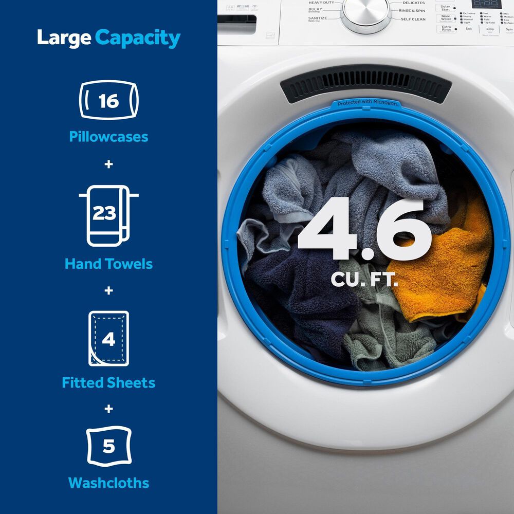 GE Appliances 4.6 Cu. Ft. Smart Front Load Washer with UltraFresh Vent System in White, , large